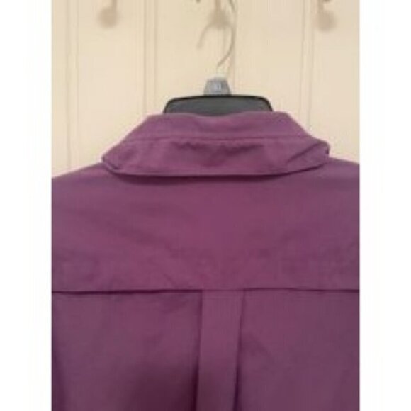REI PURPLE WOMEN'S SZ 1X  BUTTON UP LONG SLEEVE TOP ZIPPER POCKETS 💯% TACTEL SH - Picture 6 of 16